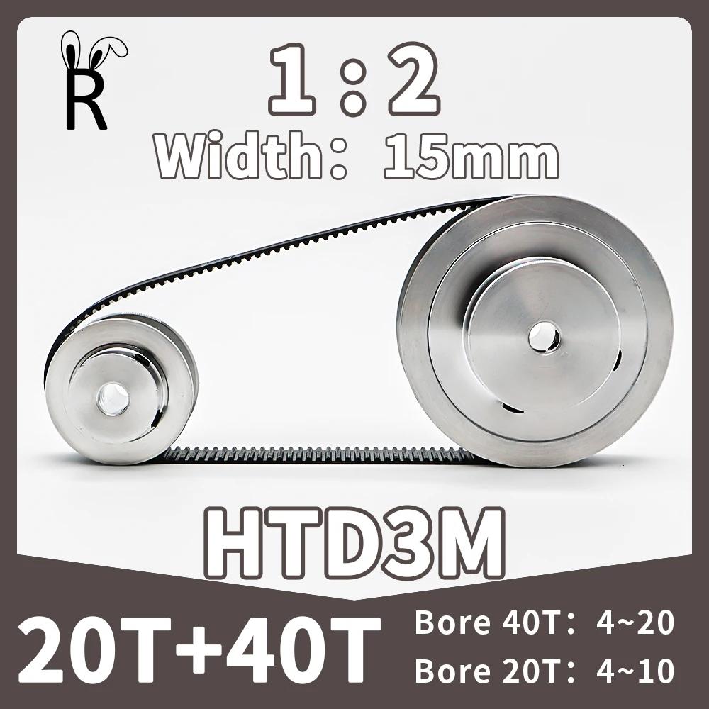 HTD Ÿ̹ Ʈ  Ʈ, Ÿ̹  ŰƮ, Ʈ  15mm  1:2,  40    Ʈ, 3M, 20T, 40T